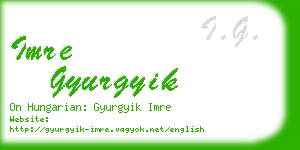 imre gyurgyik business card